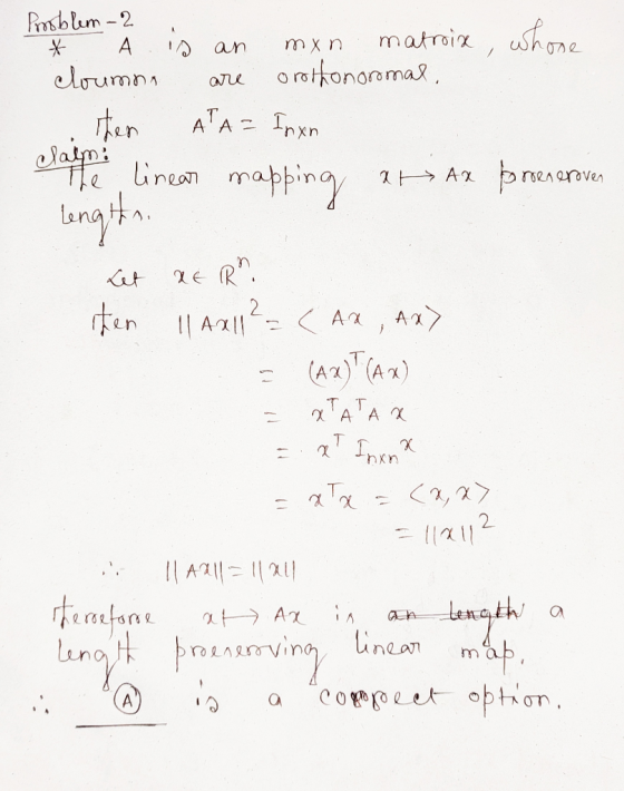 Pnblum-2 matroix hme A X an uXuu o ratkonaama elrumn Nu AA leges inumapin Ax Oen roven R. at ten 11A2- くAx AX A2) (A) T AAX