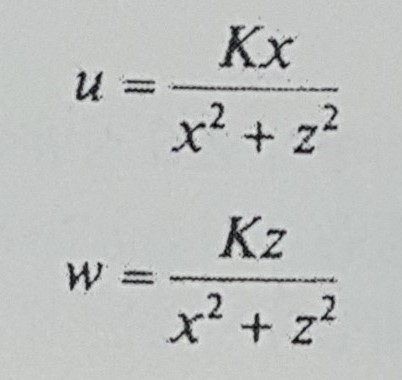 Kx u= Kz w=