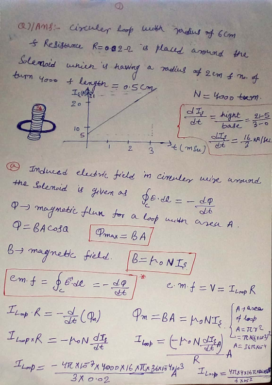CR/Ams Ciculer Loop ukh adius 6Cm &Resiseam R=0.a2-2 plaed amund the Solerioid niun u a nadius 2 cm Mo Aowiny Leger tum yooo