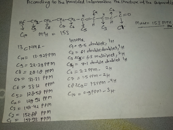 Μου 153 mTH C3 CA Cg 22.34 ppm C6 33 12 fpm