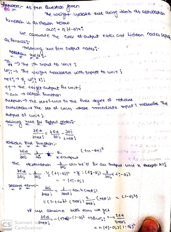 The cncr atoudput nod and dden node sea t? → The ta(get output eran it ourput ot unt > haina vue ret Cs Scanned CamScanner r