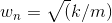 w_n = \sqrt(k/m)