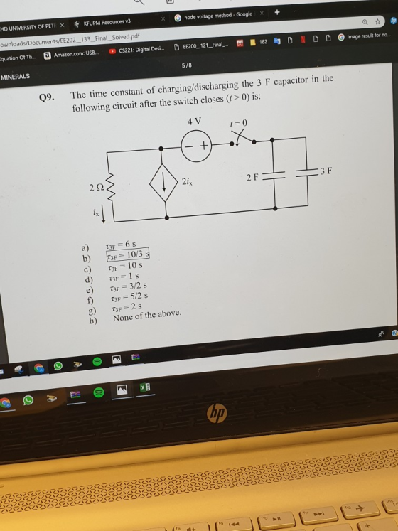 x node voltage method -GoogleX+ HD UNIVERSITY OF PETF x KFUPM Resources v3 ownloads/Documents/EE202_133 Final_Solved.pdf quat