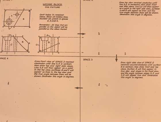 Drow top view tine 5,2 is horlzontal; then draw frent and side vlaws. Line 5,2 will then oppear as a point in the right side