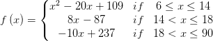 220r109 if 6 r<14 if 14< r18 if 18< r 90 (a) 8x-87 -10237
