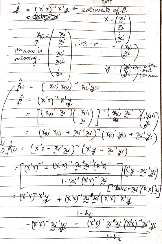 DATE (xx)* x eds estrnate of nhow -out how tr*r)- -1 (xr- tx4py