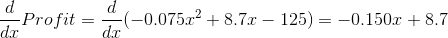 (-0.075r+8.7r - 125)- -0.150r 8.7