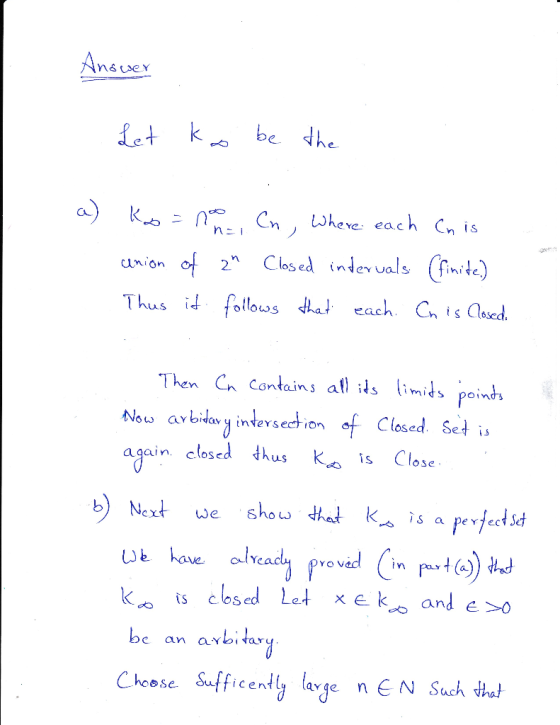 Thus it follows dia, each Chi sased Then Cn Contain sal, ils limits poin Now arbijav yínļevsec.on of Closed. Sel is agnosed u