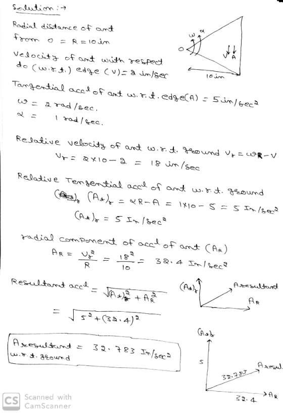 Rodil distamce o and 1四 ReJative velocidg of ant W.rt. Hのwnd r-ugR-V Jec 尺 (oah Restand acca- C nd with CamScanner