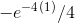 -e^-^4^(^1^)/4