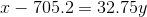 r-705.2 = 32.75