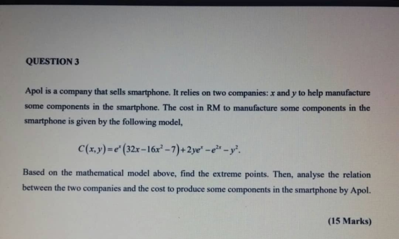 QUESTION 3 pol is a company that sells smartphone. It relies on two companies: x and y to help manufacture some components in