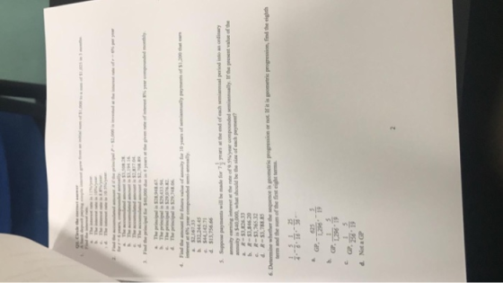 intent at 6% year $44,14271 Seppose payments willbe made for 7 the end of each semiamual period into an ondinary anmuity is $