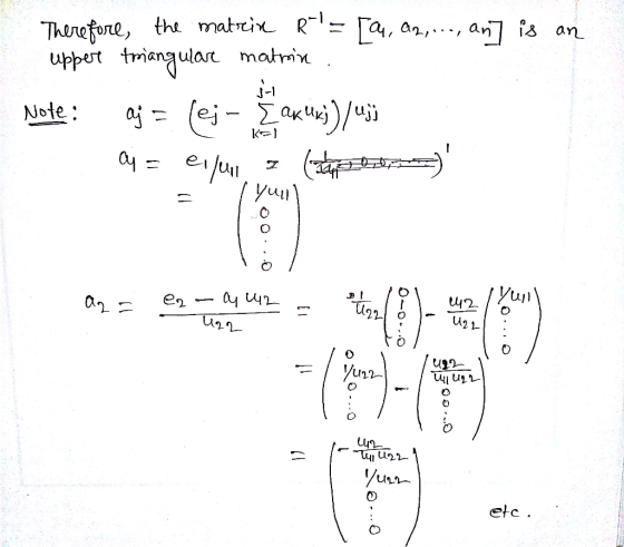 Therefore, tht matrix. R-|-Ta, an, upput trienqulart molrmix , a]rs an U22- etc