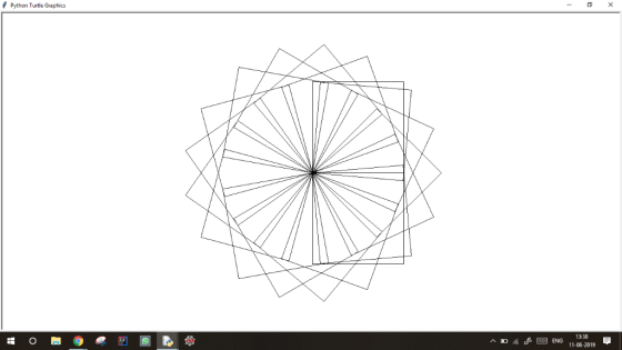 X Python Turtle Graphics 13:38 ENG 11-06-2019