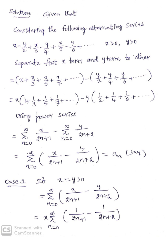 Solntion Given that Cosidernnj thie followiny altenating Sertes Ceparte first term and y term to 6tAer 24 3 5 内 d an+2, n=0 (