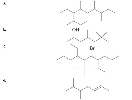 а. ОН b. С. Br d.