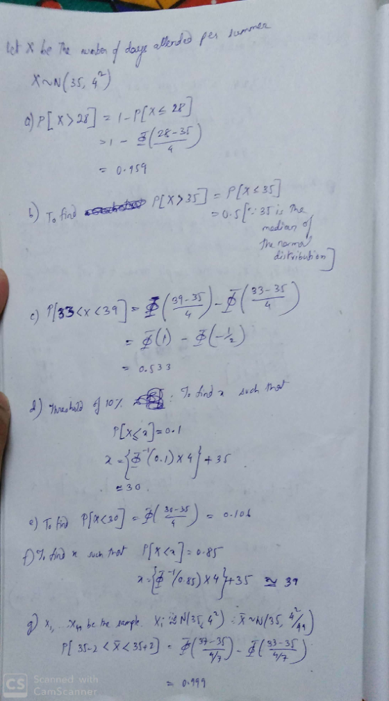 tet x he The nveber lerdes pes Jummer - 30 4 T. find hetP[X> 35] = P[x<35] 31 is The - 0-SP madian The noma 33-35 l99-31 4 4