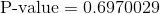 P-value 0.6970029