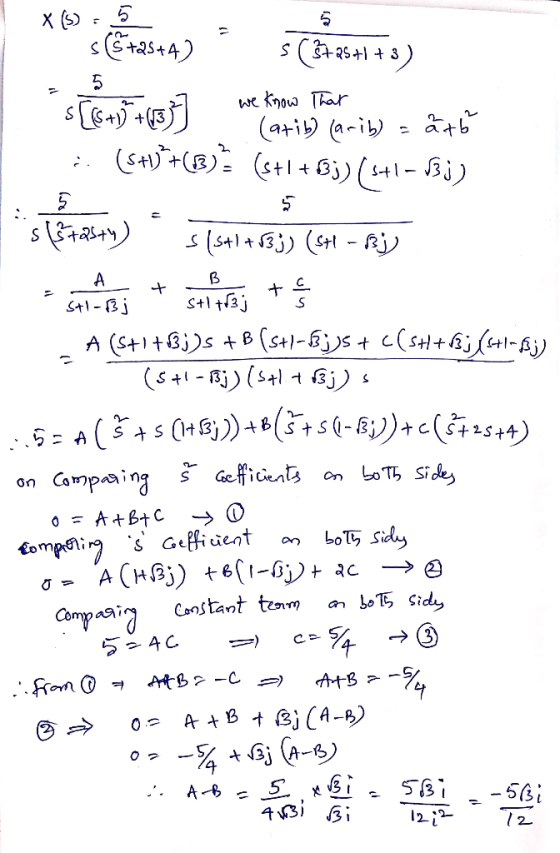 E+25+4) S+3 we Know Thar ati (a-ib S4)*+(B (s+1+8 (41-Bj) (s13S-Rj B A St1- 13j (s+-s(sH+hi-A) A (St1tjs + B (54-s j (4 -)+c(