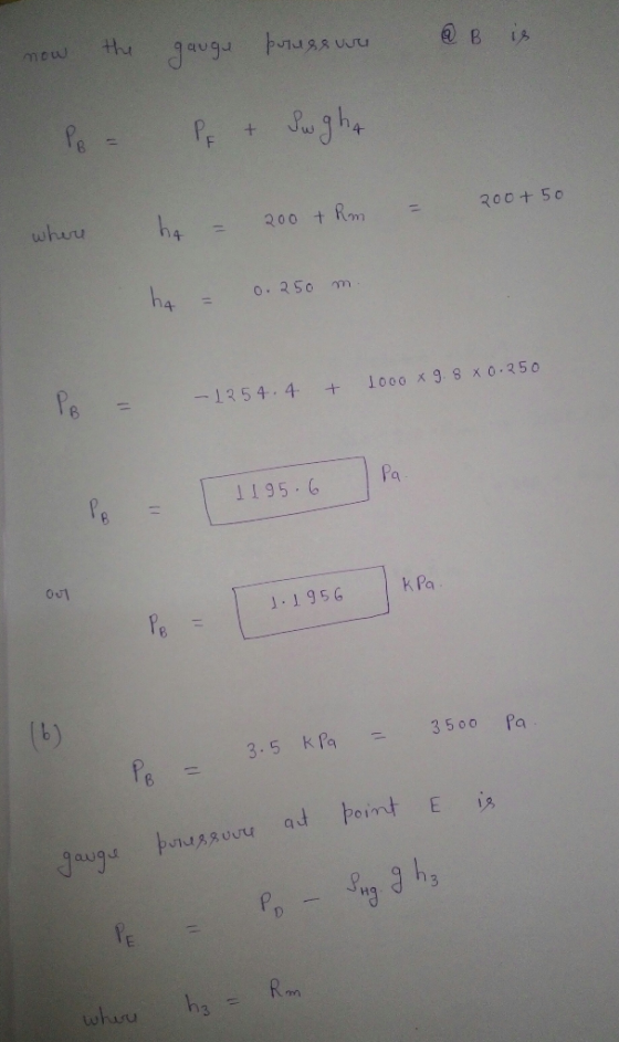 thu ag B mow 3004 50 h4 whur 200 t Rm h4 0.250 mm -1354 4 Pa 1195.6 -- k Pa J.1956 (6) Pa 3 5 00 3.5 KPa Point E Jaugs whary
