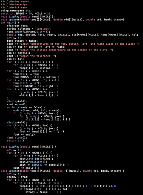 #include-iostream> #include-ioma nip> #include<fstream> using namespace std; const int NROWS-20, NCOLS = 20; void display (do
