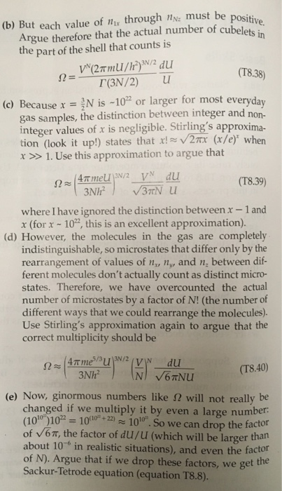 through nv must be positiu (b) But each value of Argue therefore that the actual number of cubelets the part of the shell tha