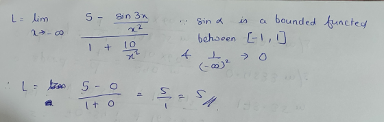 L: Lim Sin 3x Sin abounded - nete efe 2. nc een +10 C00 l t o