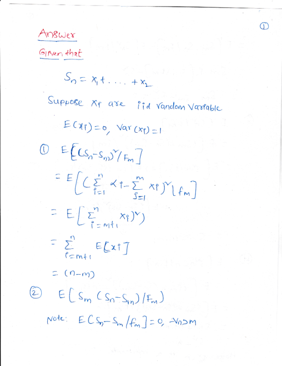 Answer Gien that Suppose Xf are tid vandonVarable.
