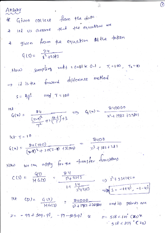 0 AnsueY Given coule fom tia clot t { us anone -teat tee eque.hbn4 *given om 2.4 240000 To Now w can apply fov ayoo Hat2)