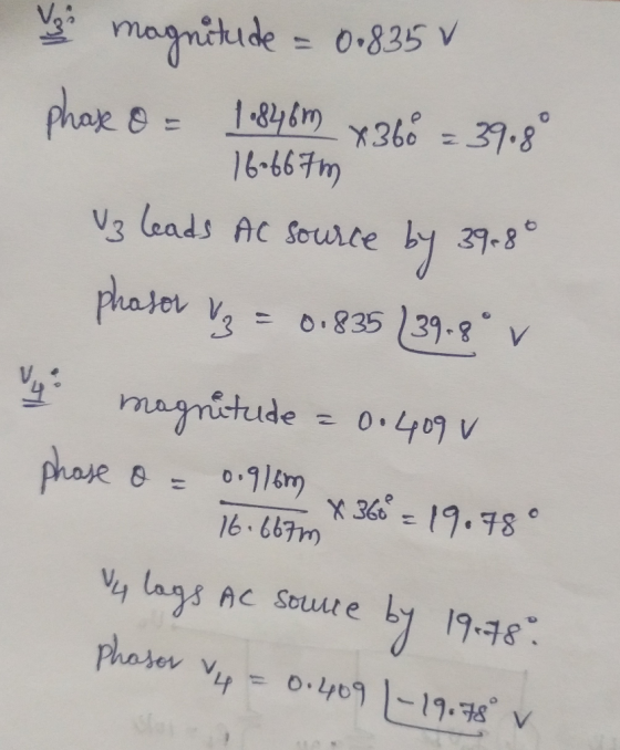 V leads Ac Sounce by 38 notev v, = 0835139.8. V 811m 16 667m 4
