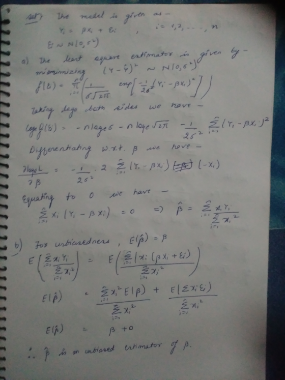 madel is Aai he ad- p + E n Jesnt a) he eghare entirmator miimimizing fle) - 1 26 .(a- riny Juge bath edes hove we l1,.-pX