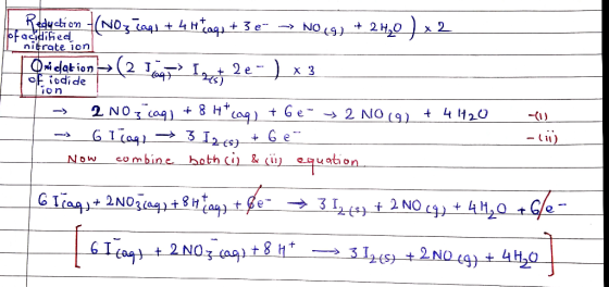 2#,0 ) x 2 Redycti on (NOtagi + 4H Pfacidiied nitrate on NO 3 e- Oni elat ion2 2 e -- 2 L-> tba ion H*coq). 20 t Ge- -» 2 NO