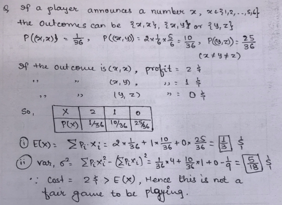 sf a plourer announces a number χ, χ&IR,--SA7 25 3 6 I O 6 36 P(s,2) 1 2 ㄉ , z So , 1 o 36 3 リー31 not a ,, Costニ2축>E(x) , He