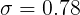 σ 0.78