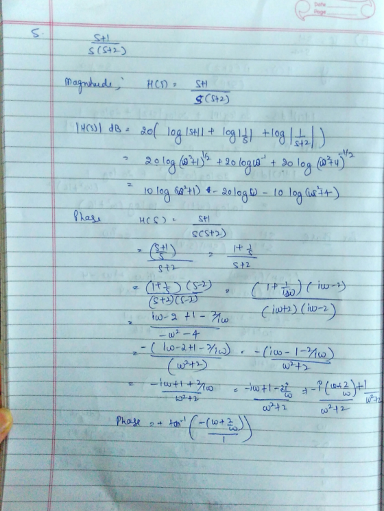 Date Page T+S (てt5)S agbude HCS) St gC2) 12olog + 20 log (aru) 2elog 143 1o loa t)- 20 - lo log Gueit) has HCS Stl Sst S2 tIS