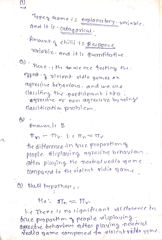 Re pones 2) agresive behaviou. and we cre r2. the difturonce in true proportom people. diplaying ressve behavtout alter playi