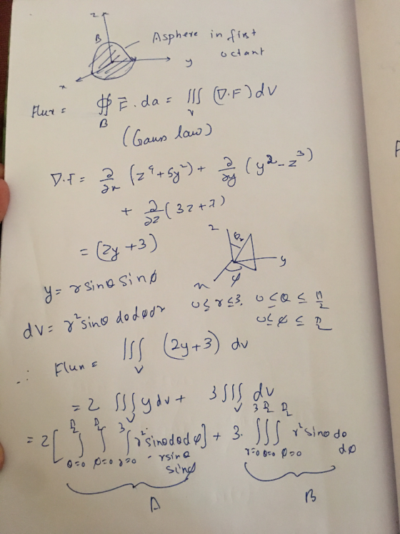 Asphere in fix octant E da lI (F)dv Flur Gaus taw) (y22) t37+2) 92 +3 y =Sinasin dv: sing doded Is 2y+3) dv t Flun 3IS du 2 V