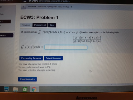 TV MATHEMATICAL ASSOCIATION OF AMERICA wetwoxk / math 101 spong1819 sec? / ecws /1 Sets ECW3: Problem 1 Previous Problem List
