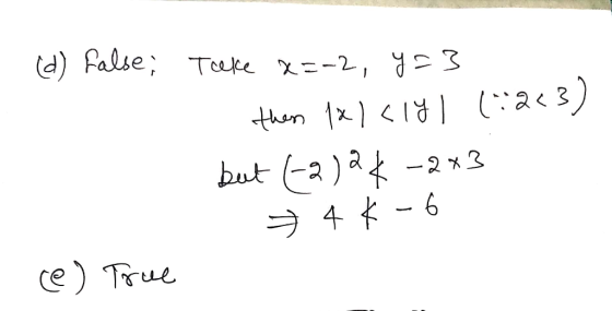 d) False Take -2, then (a<3 but (a) 4 f ce) True