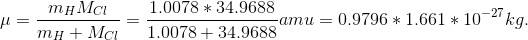mHMcu 1.0078 * 34.9688 mH + Mc 1.0078 +34.9688