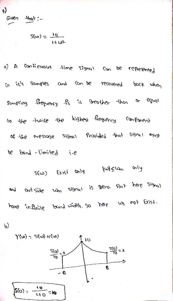 Ginven hat: A ConlinvoU3 .Hme Signa \ Con be rePeented Kn it> Somples Ord CCn be recovered back ohen Samping er(y-f is great