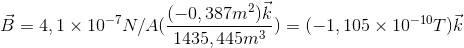 (-0.387m2)k) = (-1. 105 × 10-10T)k 1435,445m3 4, 1