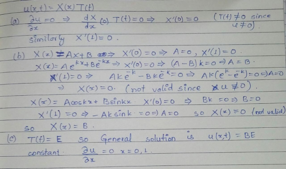 Xuto). vated since X(x)=O- (mot OT E So General selution is ueBE constaot
