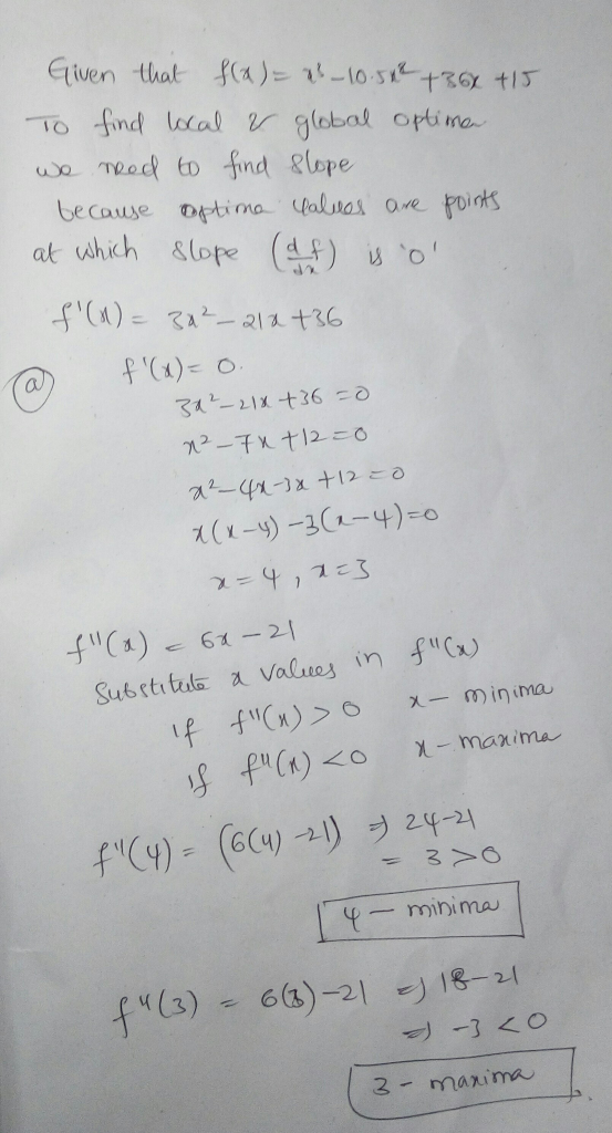 To ind ea global opt mo wmesd o find a ) \n f(x) スValues Valiies Su6thtala 6(4)2 划-] <0 2 maxima