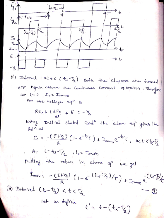 la ( 2 Tonin EA 0くtく( chappers assume the Conttnuous Curmront opuration - Therele 。) Both ure tuoned the OFF I。=Tomcaメ at to