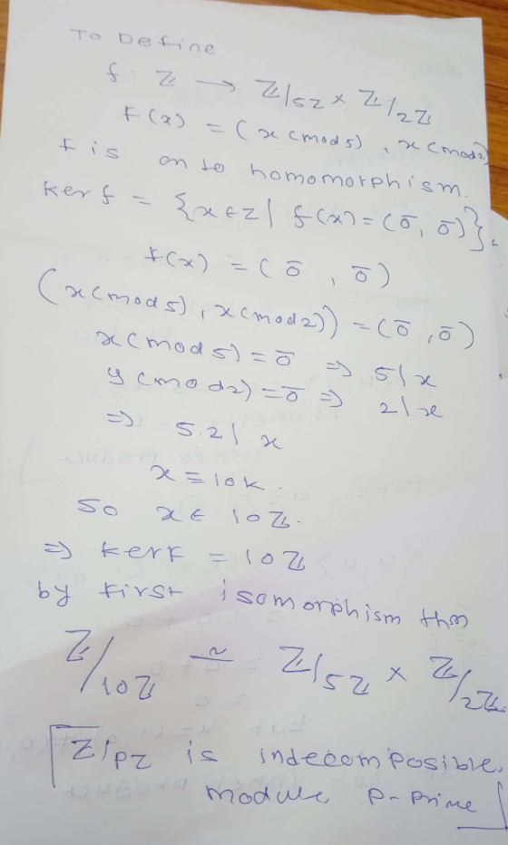 To bene 2 2Z Lis smlo homomorphism ker by 2 to 7 aZ 2