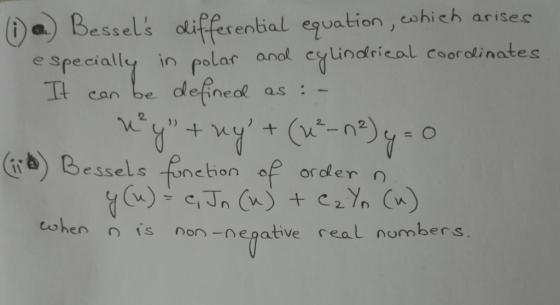 al eguation,cohich arises y lindrical coor eli nates Bessels differenti e specially in polar anol defneed It be QS con 2 + i