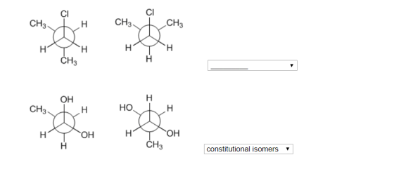 CI CI CН3- CH3 CHз Н H CH3 H OH H НО. H CНз- OH H OH CНз constitutional isomers I I T -I