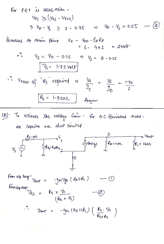 fur FEt lALin- VpVasVTN) Vop -Ap Ro feine PoMrial 4 drowm avt 6- 4x1 Vc VD- 0.25 2 0.25 Ve = Vs repirt Vaue Answer fur A.C E